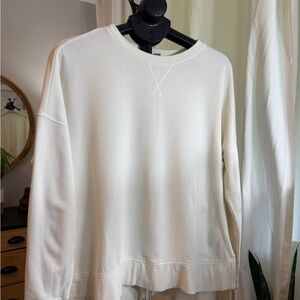 Sweaty Betty Cream Lightweight Crew Sweatshirt